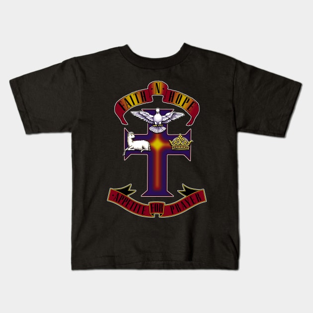 Appetite for Prayer Kids T-Shirt by sandersart